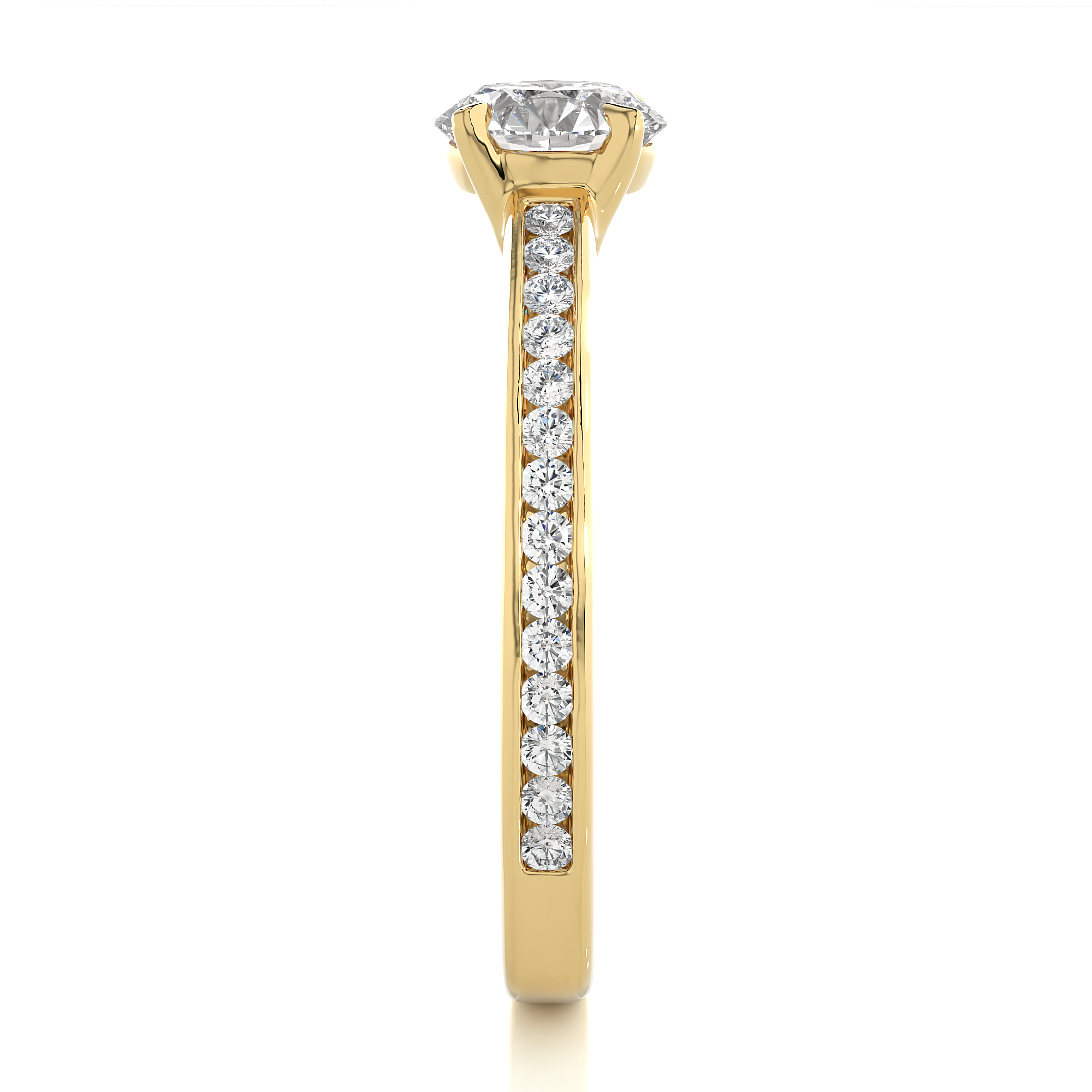 1.27 Carat I Color VS1 Clarity Diamond Studded Natural Diamond Ring.